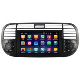 AUTORADIO NAVIGATORE FIAT 500, 500 ABARTH 2007-15 ANDROID 8 NERO LUCIDO